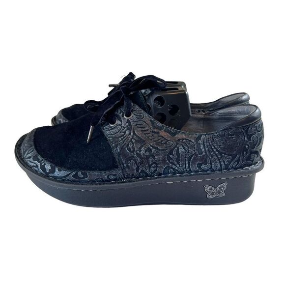 ALEGRIA PG LITE DAN 435 BLACK LACE UP COMFORT SHOES - Picture 1 of 10